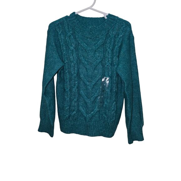 Epic Threads Girls Cable Knit Sweater Teal Size 6 NWT - Picture 3 of 8